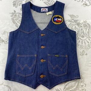 Vintage Wrangler Vest Ladies Rain
Bow‎ Sanforest Tag 80's Small
Cowgirl